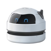 RUN 기술 충전식 책상 진공 지우개 청소기, 화이트