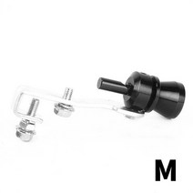 오토바이소음기 머플러 부품 마후라 배기 범용 사운드 시뮬레이터 자동차 오토바이 터보 휘슬 S M L XL 차, 02 Black M