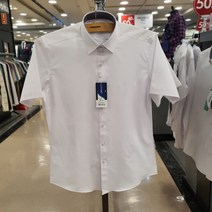 NC불광점 레노마 셔츠 # 2022년 ** 모달(레이온) 혼방 스트레치 스판 다림질이 필요없는 슬림핏 배색 반팔셔츠 RMUSLP-301-WH-555
