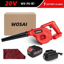 블로워 블로어 전동 청소 WOSAI MT 시리즈 20V 리튬 이온 배터리 무선 스트링 블로어 핸드 헬드 전기 스위, 03 20V WS-F6-B1_01 EU