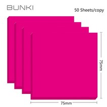 투명 게시 스티커 메모장 Posits Papeleria 저널 학교 문구 사무 용품 50 매/복사 4 개, 06 Rose Medium 4pcs