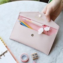 가죽 필통 펜케이스 대학생필통, 버건디