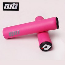 자전거핸들높이 조절 로드 픽시 하이브리드 자전거 일체형 핸들바 드롭바 1 쌍 odi 산악 그립 부드러운 실리콘 그립 초경량 땀 흡수 충격 방지 mtb 그립 부품, 핑크 1 쌍