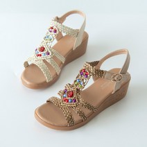 A2768 에스닉 플라워 비치 샌들(225-250)