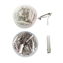 유니아트 5000 자동머리핀/넙적핀(통)/머리핀/꾸미기/만들기재료, 넙적핀 47mm 약55개 (1통)