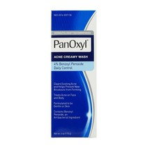 판옥실 Panoxyl 아크네 크리미 워시 4% 벤조일 퍼옥사이드 데일리 컨트롤 170g, 1개