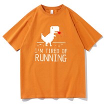 아두이노 Frontend 프로그래머 셔츠 Chrome Dino Geek 해커 코더 선물 웹 개발자 Tshirt Mens Cotton Tee I, 06 Orange_05 XXL