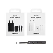 삼성 정품 C타입 15W 고속 PD 충전기 어댑터+케이블 충전 선 세트 S20 노트10, 삼성 정품 15W CtoC충전기 [흰색]+사은품 타이