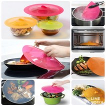 국산 비비또 친환경 실리콘 덮개 32CM&3P세트 2종 다용도 압축 밀폐 후라이팬 냄비 뚜껑, 실리콘 덮개 3P세트