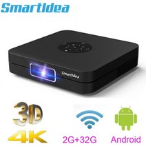 업소용빔프로젝터 캠핑 미니 빔프로젝터 Smartldea-K1 4K 3D 안드로이드 9.0 Wifi BT 프로젝터 풀 HD LED DLP 프로젝터 IOS/안드로이드 OS 전화 일광, CHINA_K1 Black | AU 플러그
