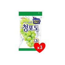 롯데 청포도 캔디 153g 3개 심심풀이 사무실간식 탕비실사탕 유아간식 군것질 졸음방지, 23개