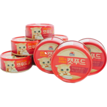 사조 캣푸드 간식캔 생선, 연어+헤어볼혼합맛, 16개