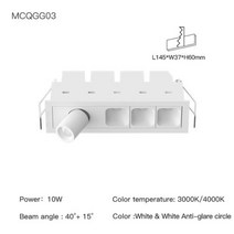 3d 벽지 벽장식 선반 진열대 XRZLux 매립형 사각 Led 천장 그릴 조명 10W 20W 110V 220V 선형 거실 복도 스트립 다운라이트천장에 설치된 스포트라이트, 없음, White 10W+4000K