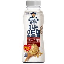 칠성 쉐이크 아침 식사 대용 퀘이커 마시는 오트밀 오트 & 그레인 건강식 간편식 식단조절 선식 50G 20개, 8세트