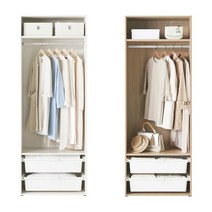 한샘 샘베딩 드레스룸 80cm(높이 216cm) 수납박스형 2종, A:화이트(A)