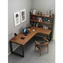 코너테이블 서재 L자 ㄱ자 오크나무 원목 책상 학생, 9