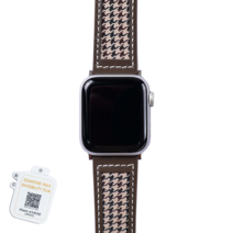 모할랩 애플워치 3/4/5/6/7/8/SE 호환 하운드 투스 가죽 스트랩 + 보호필름, 03 에토프, 40mm