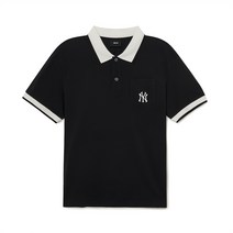 남성 베이직 컴포터블핏 카라 티셔츠 NY Black