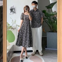 여름 커플룩 반팔 비치웨어 시밀러룩 바캉스룩 휴양지 맨투맨 하와이 비치 신혼여행