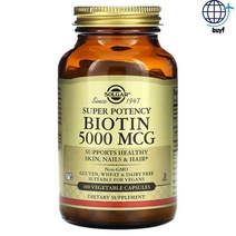 솔가 비오틴 5000mcg 베지캡슐 100정, 5천 파운드, 100개, 1개, 100개