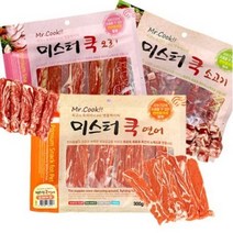 미스터쿡 강아지 간식 스테이크, 3종 혼합, 300g, 18개