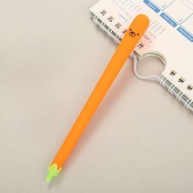 [사백몰] 컬러풀 표정 볼펜(오렌지) 펜 소프트 학습용 업무용 그립 팬시 펜슬 사무 이색