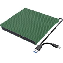 광학디스크 드라이브외장 DVD 드라이브 USB 3.0 휴대용 CD/DVD/-RW 드라이브/DVD 플레이어 노트북 CD ROM, 01 Green Drive