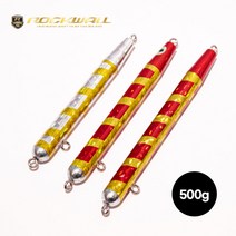 락크웰 대구 봉메탈 지그 500g(2개입) 대구지깅 대구채비 대구봉돌, 실버골드(2개입)
