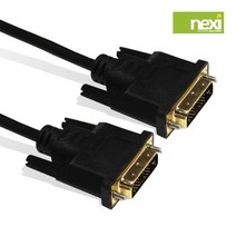 (NEXI) DVI-D 싱글(18핀+1G) 1M~5M케이블 1920x1200해상도 노이즈필터 보호캡 금도금, 1m[NX186]
