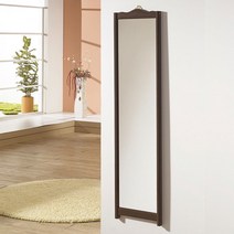 웰우드 하이그로시 벽걸이 전신거울 400x1600, 월넛