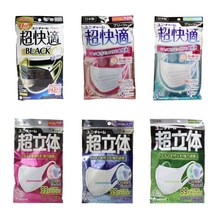 유니참 초쾌적마스크 7매 초쾌적마스크 블랙 5+1매 초입체마스크 7매 감기 꽃가루 주름마스크