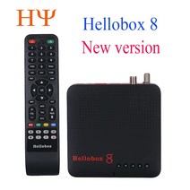 Hellobox 8 새 버전 dvb 위성 수신기 콤보 DVB S2X H.265 T2/DVB 트윈 튜너 셋톱 박스, 02 Eu 플러그