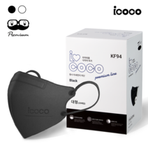 아이코코 황사방역용 새부리형 마스크 대형 KF94 25매입, 블랙