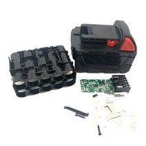 밀워키호환 밀워키용 m18b 리튬 이온 배터리 플라스틱 케이스 18v m18 48-11-1815 3ah 4ah 5ah pcb 보드 쉘용 보호 회로 기판 충전, PCB 케이스, 한개옵션0