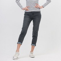 잠뱅이 여성) 그레이 오비안밴드 다트포인트 바이오스톤 솔트워싱 _AN1DBF253-GY