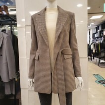 블루페페 부평점 체크 원버튼 테일러드 자켓