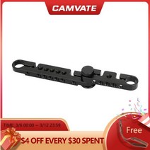 카메라 모니터 케이지 리그로드 지원 용 더블 15mm 로드 어댑터가있는 CAMVATE 조정 가능한 크로스 치즈 바 관절, Black