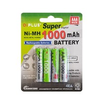 디아이플러스 AAA배터리 4알 고용량 1000mAh 3A충전지_syc, 4개입
