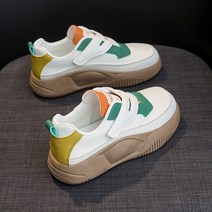 GCL 여성 키높이 운동화 (4cm) 통굽 벨크로 운동화