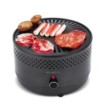 BBQ미니 드럼통 바베큐 그릴 가정용 화로 캠핑 화로대 불멍, 블랙