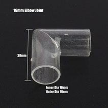 수족관 부품 아크릴 조인트 어항 필터 커넥터 10 개 20 25mm투명 플렉시 글라스 티 팔꿈치 다이렉트 캡, 03 16mm Elbow Joint