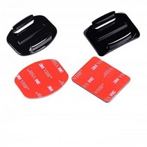 GoPro 용 접착 마운트 7 6 5 4 3 곡선 플랫 마운트 3M 스티커 패드 Go Pro Xiaomi Yi SJCAM 액션 카메라 헬멧 보드 자동차용, 4PCS