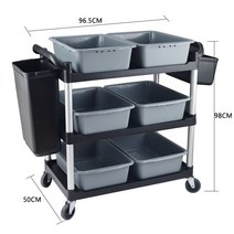 식당 잔반 그릇 수거 카트 잔반통 서빙카트 바스켓, 공식 표준, M 구성 사이즈(옵션사진참조)