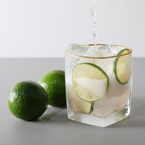 골드 스퀘어 위스키잔 유리컵 300ml