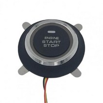 자동차원격시동 12V 범용 초박형 자동 교체 외관 엔진 시작/정지 푸시 버튼 키리스 엔트리 점화 스타터 스, 01 Black, 1개