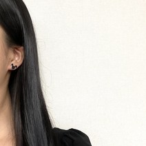 호프메이커 ﻿﻿﻿﻿실버 925 미키 로즈골드 큐빅 은귀걸이