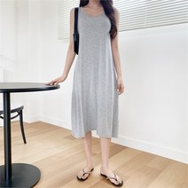 [겟잇미] 데서니 라운드 엑스끈 민소매 롱원피스 (8846822)