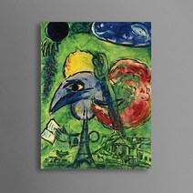 Marc Chagall 마르크 샤갈 작품 명화 The Bride and Groom of the Eiffel Tower / 집 거실에 걸면 좋은 캔버스 그림액자
