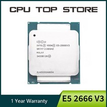 인텔 제온 E5 2666 V3 프로세서 SR1Y7 2.9Ghz 10 코어 135W 소켓 LGA 2011-3 CPU 2666V3