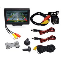 화물차 무선 후방 카메라 대형 트럭 탑차 모니터 자동차 리어 뷰 와이드 4.3 tft lcd 컬러 디스플레이 + 방수 야간 투시경 역전 백업 2in1 주차 레브, 4.3 모니터 카메라